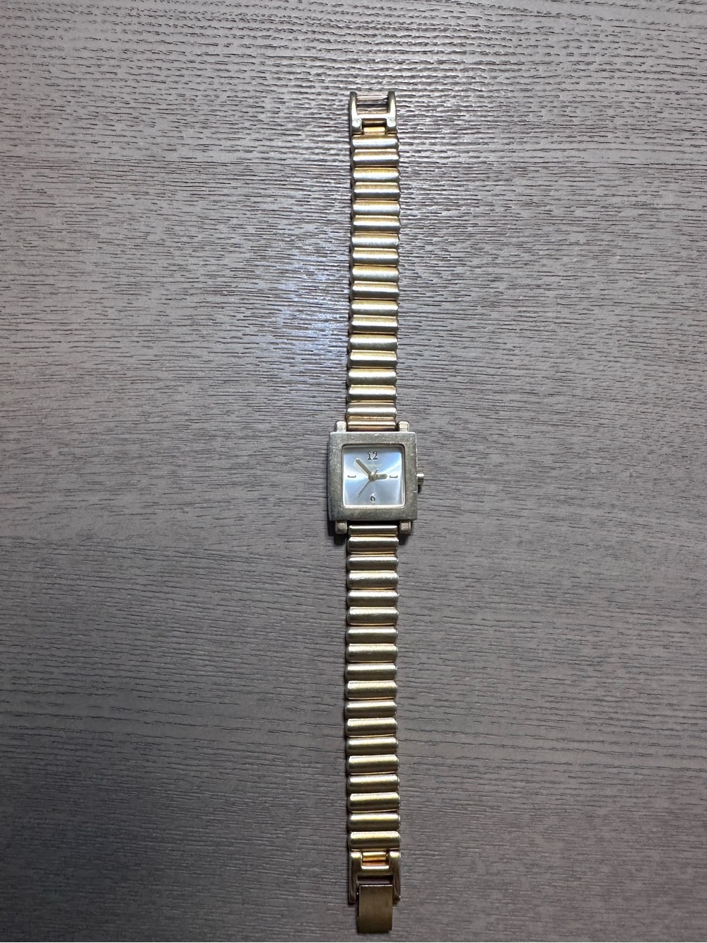 Vintage Claremont Gold Tone Square Watch